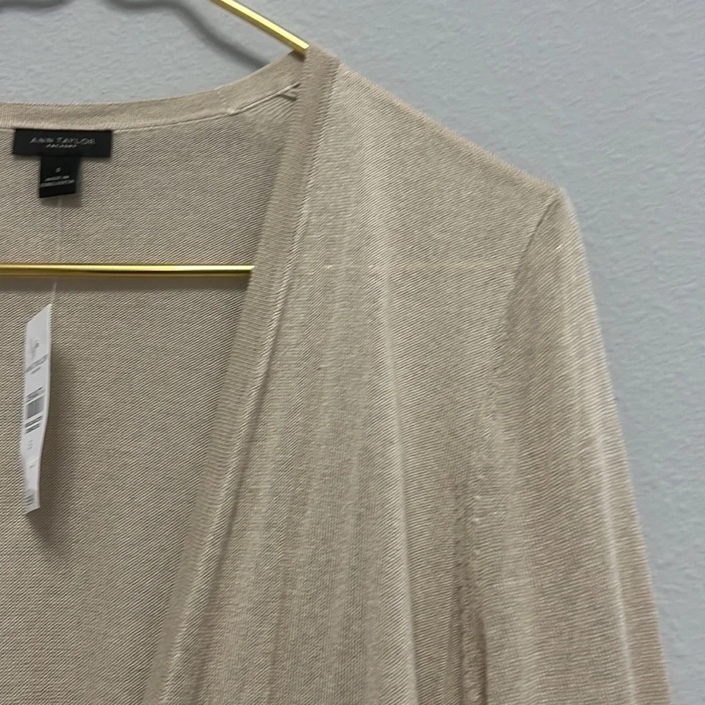 Nwt Ann Taylor Factory Cardigan Open front. Ribbed cuffs & hem. S & M - Picture 6 of 8